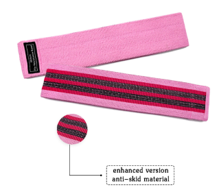 Resistance Band Elastic Hip Circle Fitness Squat Resistance Buttocks Circle Yoga - Pink - M-Q1pc