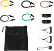 11 Pack Resistance Bands Set with Door Anchor Pulling Force Isolation Belt Set can be Adjustable - KM3602