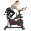 Indoor Cycling Exercise Bike Stationary, Home Gym Workout Fitness Bike with Comfortable Cusion, LCD Display and Hand Pulse - as Pic