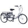 Adult Tricycle Trikes,3-Wheel Bikes,24 Inch Wheels 7 Speed Cruiser Bicycles with Large Shopping Basket for Women and Men - as Pic