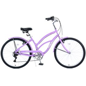 7 Speed Bicycles, Multiple Colors 26"Inch Beach Cruiser Bike - as Pic