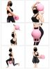 Weight Kettle Bell Water Filled Adjustable Ladies Dumbbells Workout Tool with 2 Handles for Multiple Grip - pink