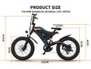 AOSTIRMOTOR Electric Bicycle 500W Motor 20" Fat Tire With 48V/15Ah Li-Battery S18-MINI New style - as Pic