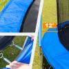 8FT Trampoline with Safety Enclosure Net, Heavy Duty Jumping Mat and Spring Cover Padding for Kids and Adults - as Pic