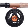 Kylebooker Fly Fishing Reel Large Arbor with Aluminum Body Fly Reel 3/4wt 5/6wt 7/8wt - Black - 3/4wt