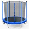 8FT Trampoline with Safety Enclosure Net, Heavy Duty Jumping Mat and Spring Cover Padding for Kids and Adults - as Pic