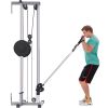 Lat Pulldown Machine Home Gym Fitness Silver - as pic