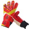 Kid's soccer goalkeeper gloves guantes de portero for children 5-16 years old soft goalkeeper gloves children riding scooters sp - red - 6