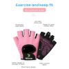 Breathable Fitness Gloves Gym Weightlifting Yoga Bodybuilding Training Sports Thin Non-slip Half Finger Cycling Gloves Equipment - Pink M - China