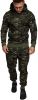 Men's Camouflage 2 Piece Sweatsuits Hoodie Jogging Athletic Tracksuit Sets - CAMO2-L