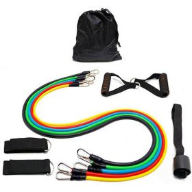 11pcs New Resistance Bands Set, Workout Bands w/Latch Handle Ankle Latex Tube - New