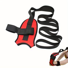 Fitness Resistance Belt; Ballet Yoga Pilates Gymnastics Dance Leg Trainer Stretch Strap For Women Lady Training - Red