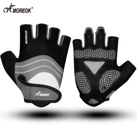 Cycling Gloves Touchscreen Bike Gloves 5MM Liquid Gel Pads Bicycle Gloves Shock-Absorbing Mountain Bike Gloves Men - 095-Gray - XL