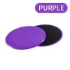 1pair Portable Fitness Exercise Sliding Disc; Abdominal Muscle Training Yoga Fitness Equipment - Purple