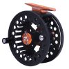 Kylebooker Fly Fishing Reel Large Arbor with Aluminum Body Fly Reel 3/4wt 5/6wt 7/8wt - Black - 3/4wt