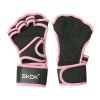 Weightlifting Fitness Gloves With Wrist Wraps; Silicone Gel Full Palm Protection; Gym Workout Gloves; Power Lifting Equipment - Black - L