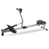 YSSOA Fitness Rowing Machine Rower Ergometer, with 12 Levels of Adjustable Resistance, Digital Monitor and 260 lbs of Maximum Load, Black - as Pic