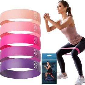 5pcs/set Different Stretch Band; Resistance Tape For Exercise Workout Fitness - Gradient Purple