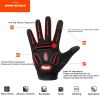 Cycling Gloves Touchscreen Bike Gloves 5MM Liquid Gel Pads Bicycle Gloves Shock-Absorbing Mountain Bike Gloves Men - 052F-Red - L