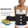 Body Shaper Corset Sweat Waist Support Belt Back Waist Trainer Trimmer Belt Gym Fitness Protector - 1 pcs - L