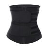 Workout Waist Trainers for Women Sweat Waist Trimmers Weight Loss Body Shaper - Double belt Grey - M