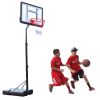 Portable Removable Basketball System Basketball Hoop Teenager PVC Transparent Backboard with Adjustable Height 7ft - 8.5ft - as pic