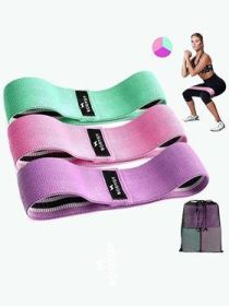 Resistance Band Elastic Hip Circle Fitness Squat Resistance Buttocks Circle Yoga - Booty - Set-Q1