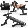 Adjustable Bench,Utility Weight Bench for Full Body Workout- Multi-Purpose Foldable incline/decline Bench (Black) - Black