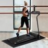 59 Inch x 26 Inch Exercise Equipment PVC Mat Gym Bike Floor Protector - black