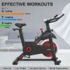 Indoor Cycling Exercise Bike Stationary, Home Gym Workout Fitness Bike with Comfortable Cusion, LCD Display and Hand Pulse - as Pic