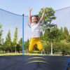 8FT Trampoline with Safety Enclosure Net, Heavy Duty Jumping Mat and Spring Cover Padding for Kids and Adults - as Pic