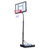 Portable Removable Basketball System Basketball Hoop Teenager PVC Transparent Backboard with Adjustable Height 7ft - 8.5ft - as pic