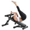 Adjustable Bench,Utility Weight Bench for Full Body Workout- Multi-Purpose Foldable incline/decline Bench (Black) - Black