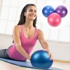 1pc Inflatable Yoga Pilates Fitness Ball For Home Exercise - Pink