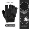 Breathable Fitness Gloves Gym Weightlifting Yoga Bodybuilding Training Sports Thin Non-slip Half Finger Cycling Gloves Equipment - Pink M - China