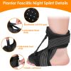 Plantar Fasciitis Night Splint Adjustable Foot Orthotic Brace Support Achilles Tendonitis Ankle Pain Relief  - Black