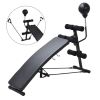 Home Incline Curved Adjustable Workout Fitness Sit Up Bench - Black - Exercise & Fitness