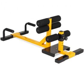 Home Gym 3-in-1 Sissy Squat Ab Workout  Sit-up Machine - Black & Yellow - Exercise & Fitness