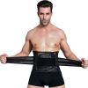 Waist Trimmers for Men Low Belly Stomach Wraps for Weight Loss - Black - XL