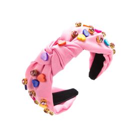 Candy-colored Heart-shaped Decorative Diamond Headband