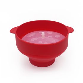 Foldable Popcorn Bowl Microwave Oven Silicone High Temperature Resistant Creative Large Lidded